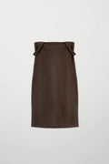 Chocolate Leather Skirt