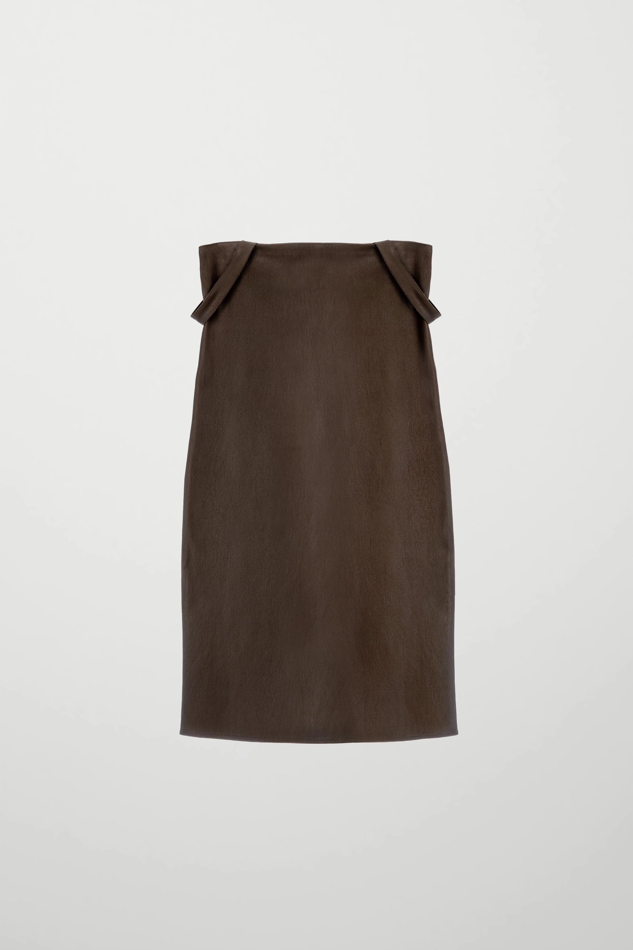 Chocolate Leather Skirt