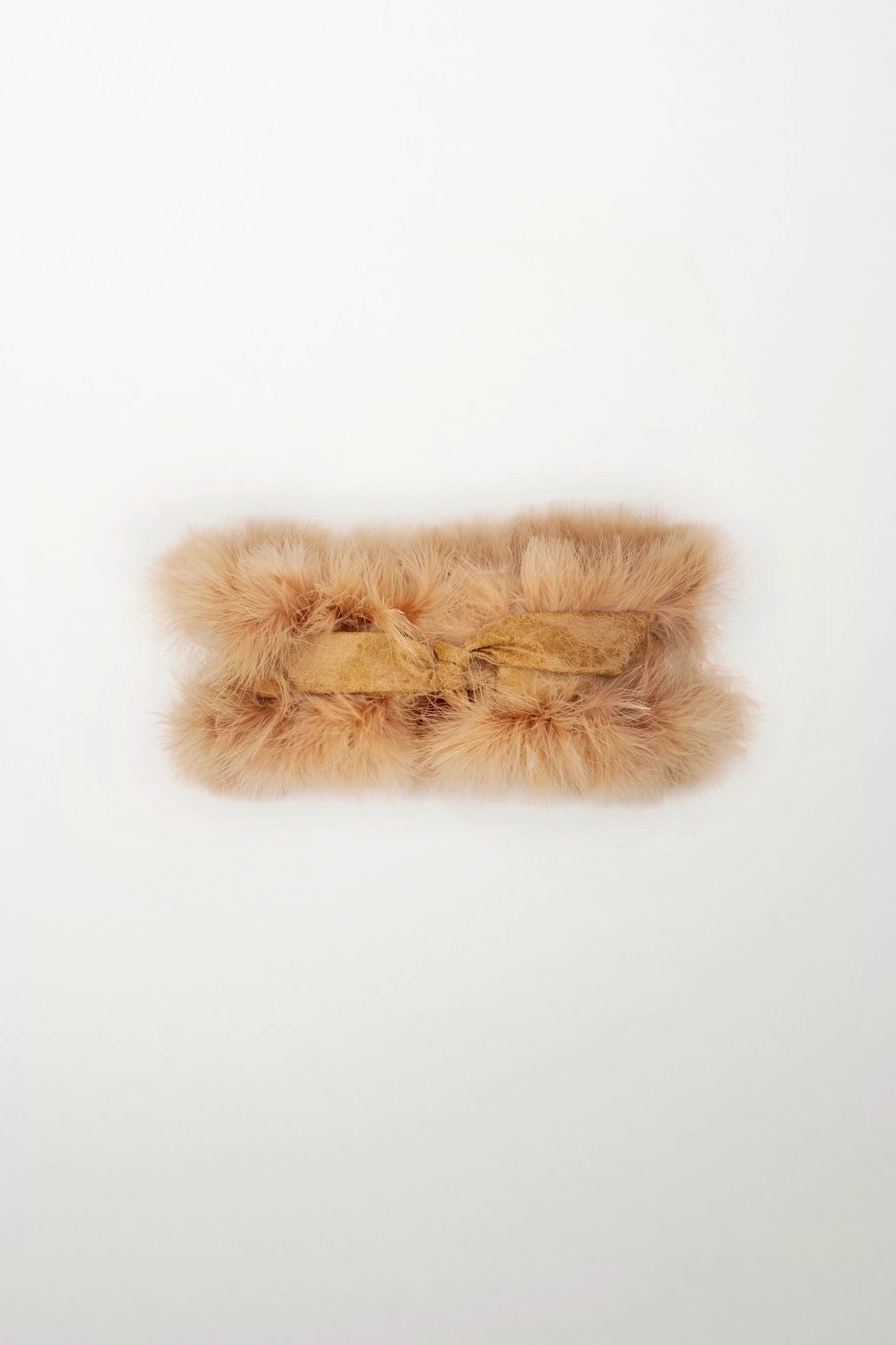 Leather Headband with Feather Fringe