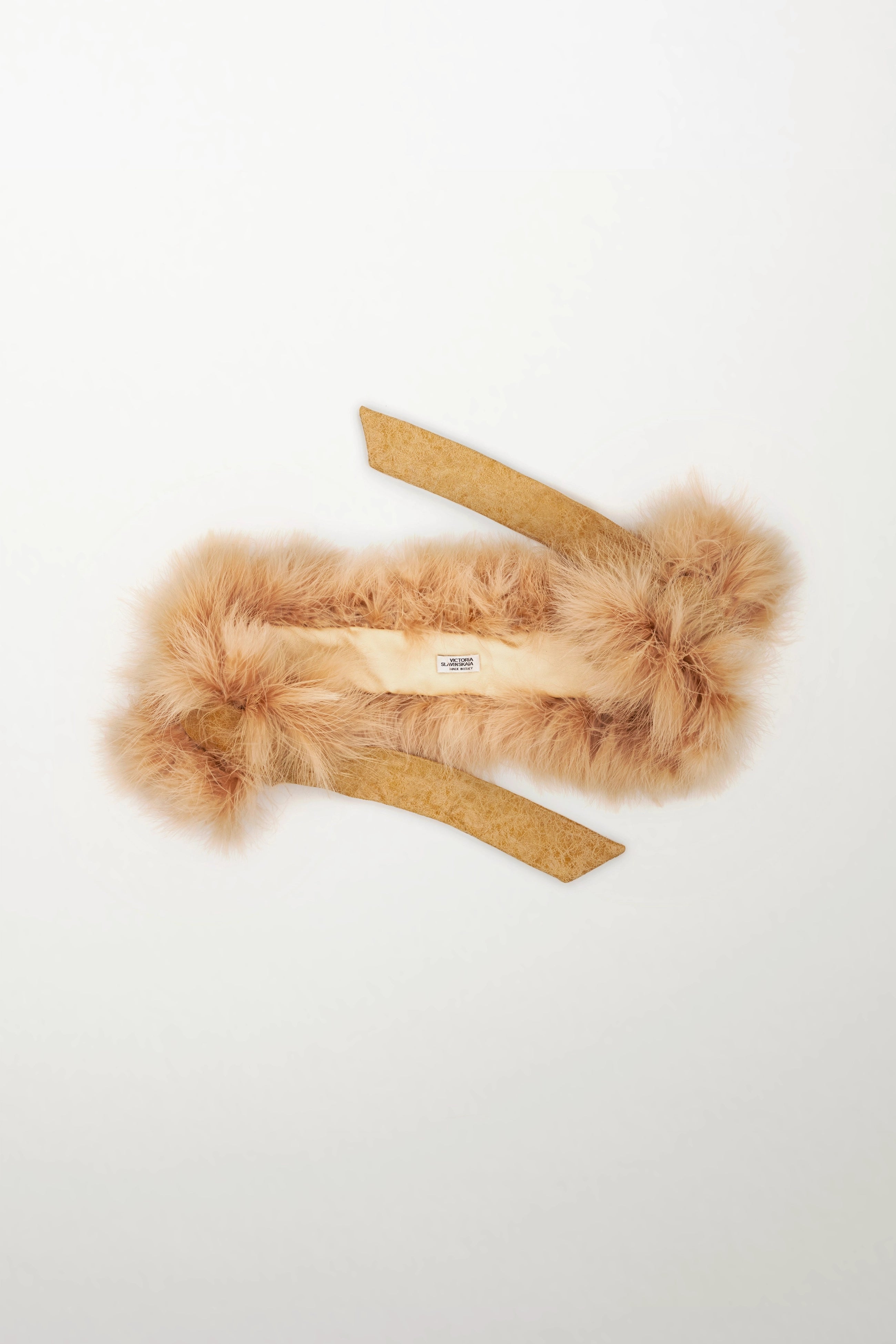 Leather Headband with Feather Fringe