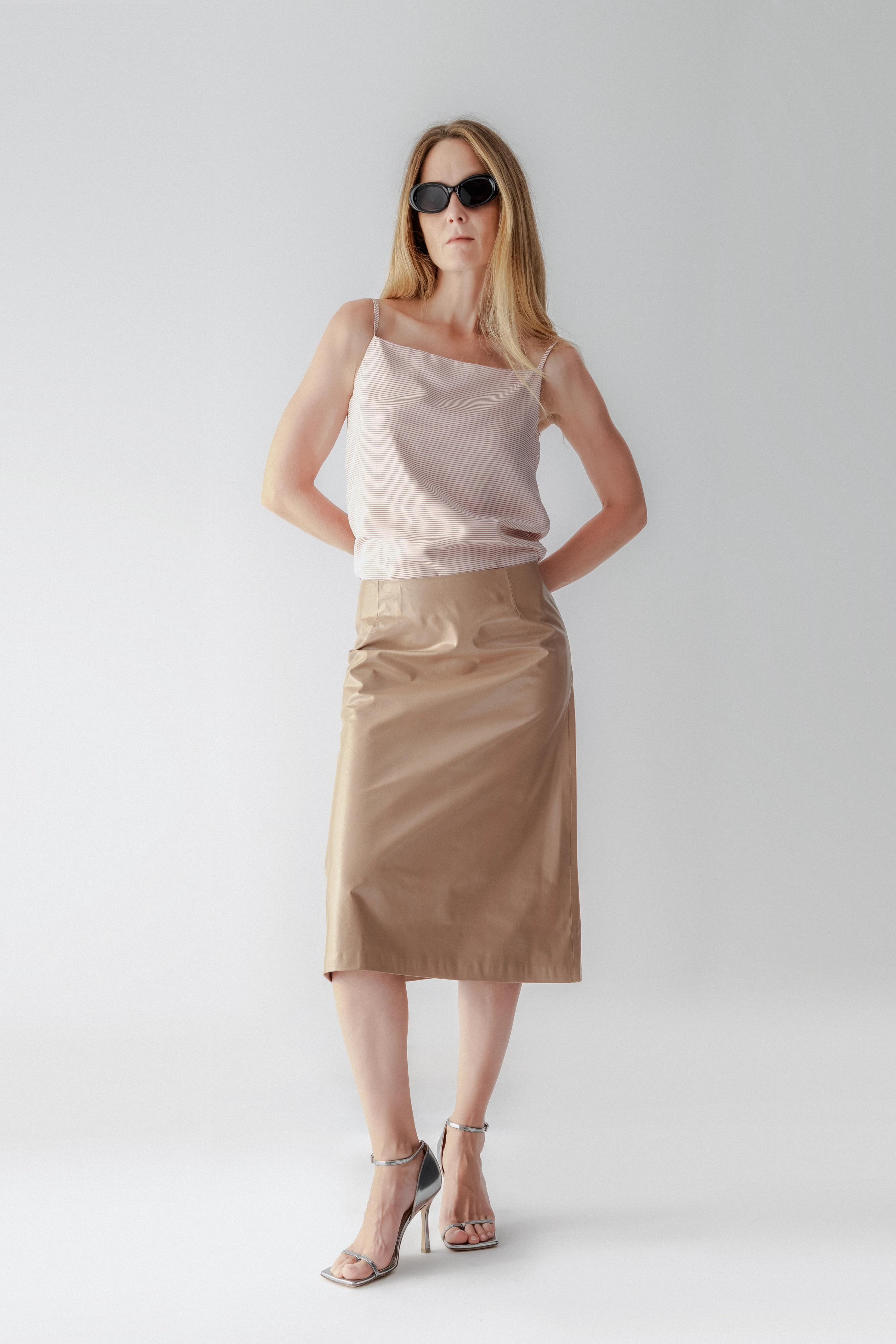 Leather Midi Skirt