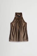 Metallic Silk Top