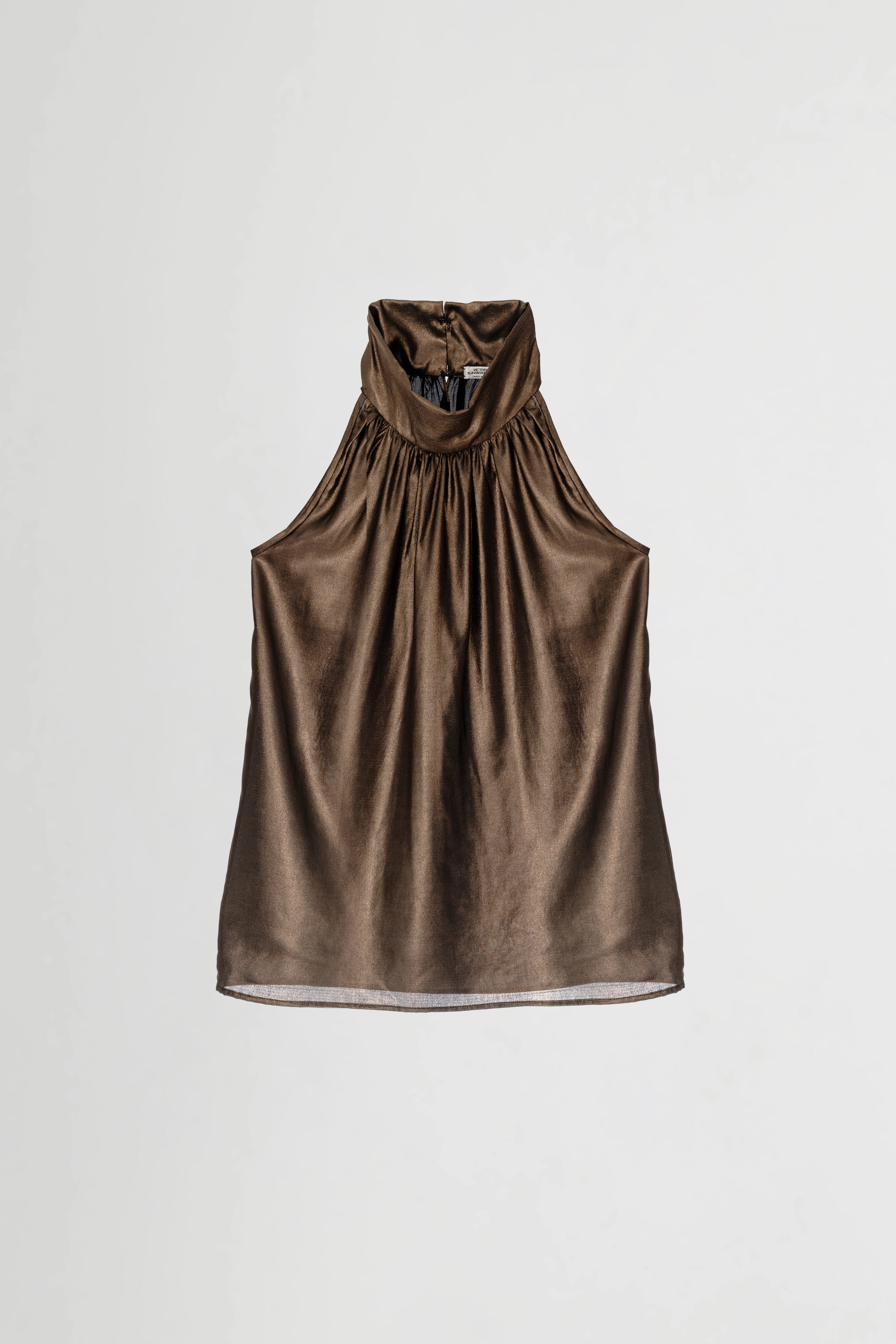 Metallic Silk Top