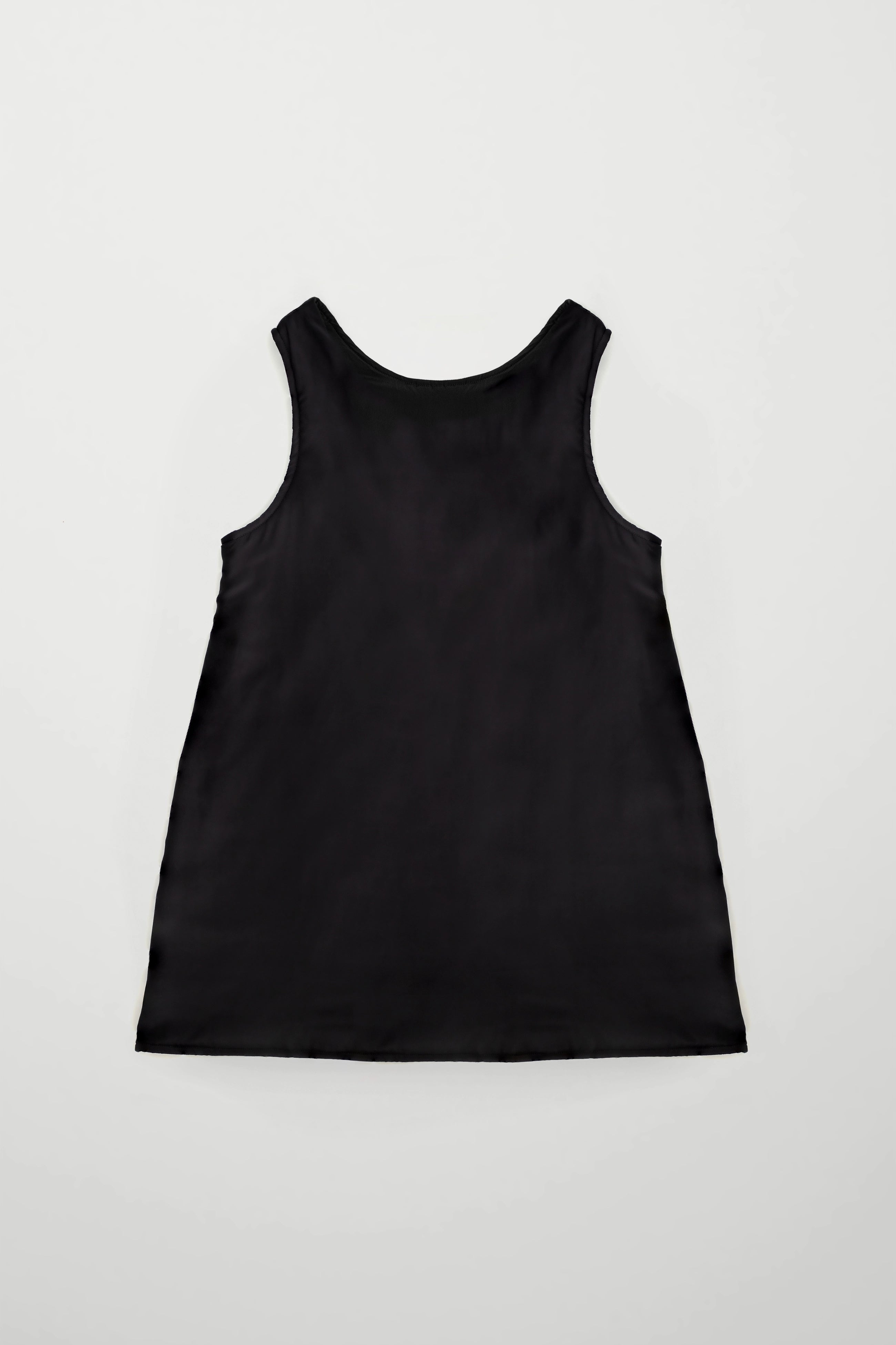 Silk Puffer Dress with Open Back
