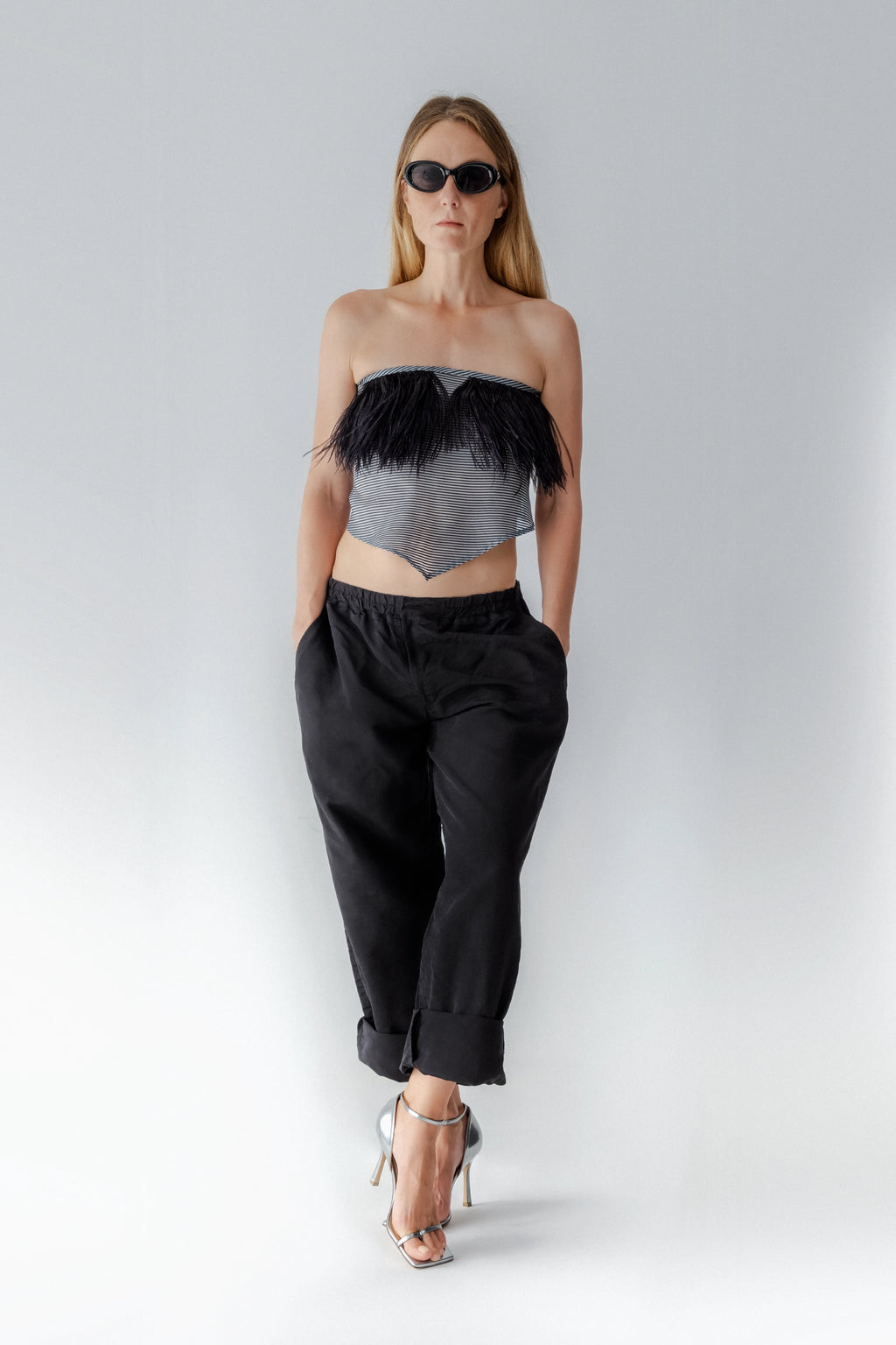 Silk Strapless Top