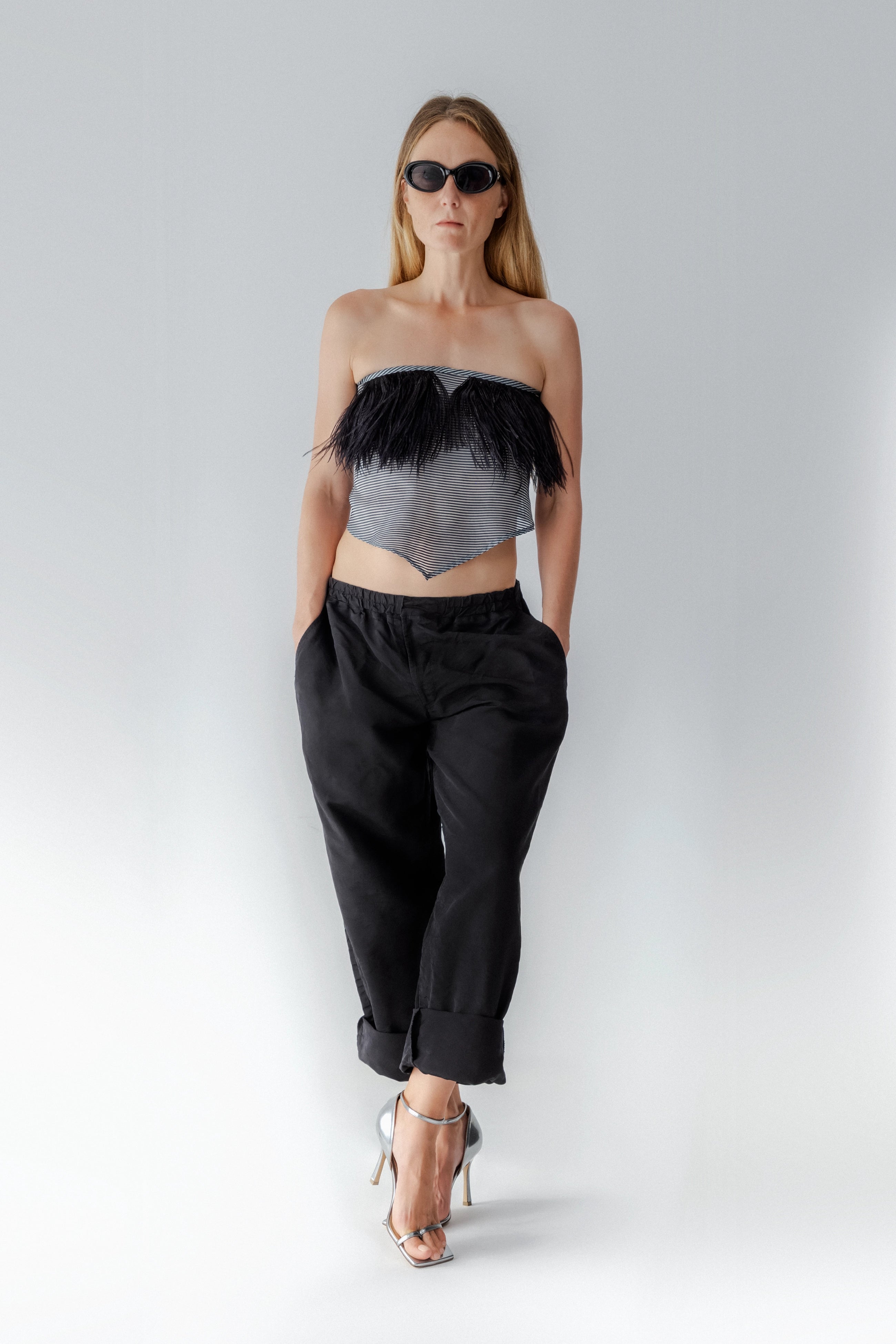 Silk Strapless Top