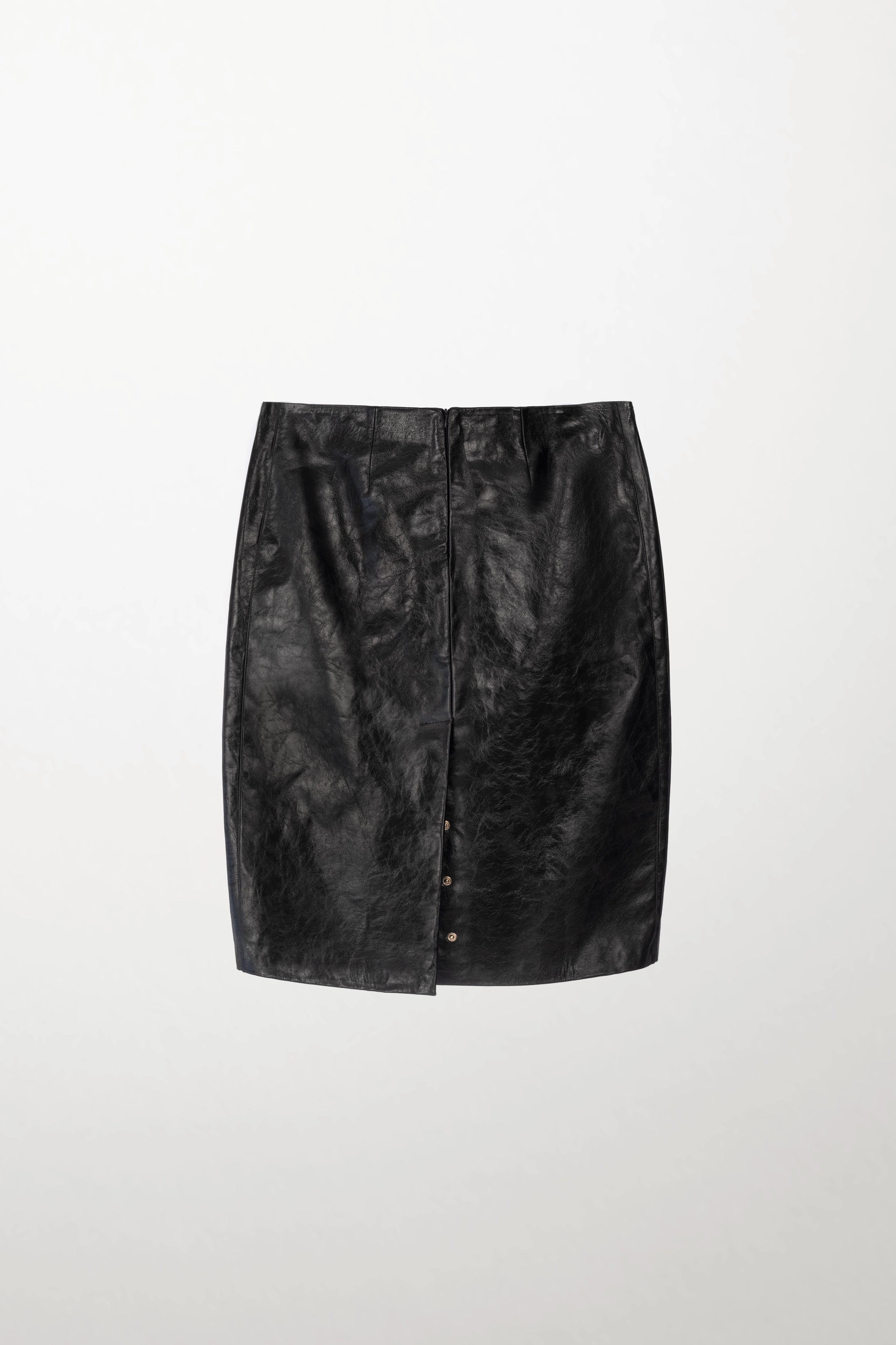 Shiny Leather Skirt Back