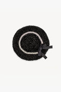 Silk Beret with Crystal Rhinestones