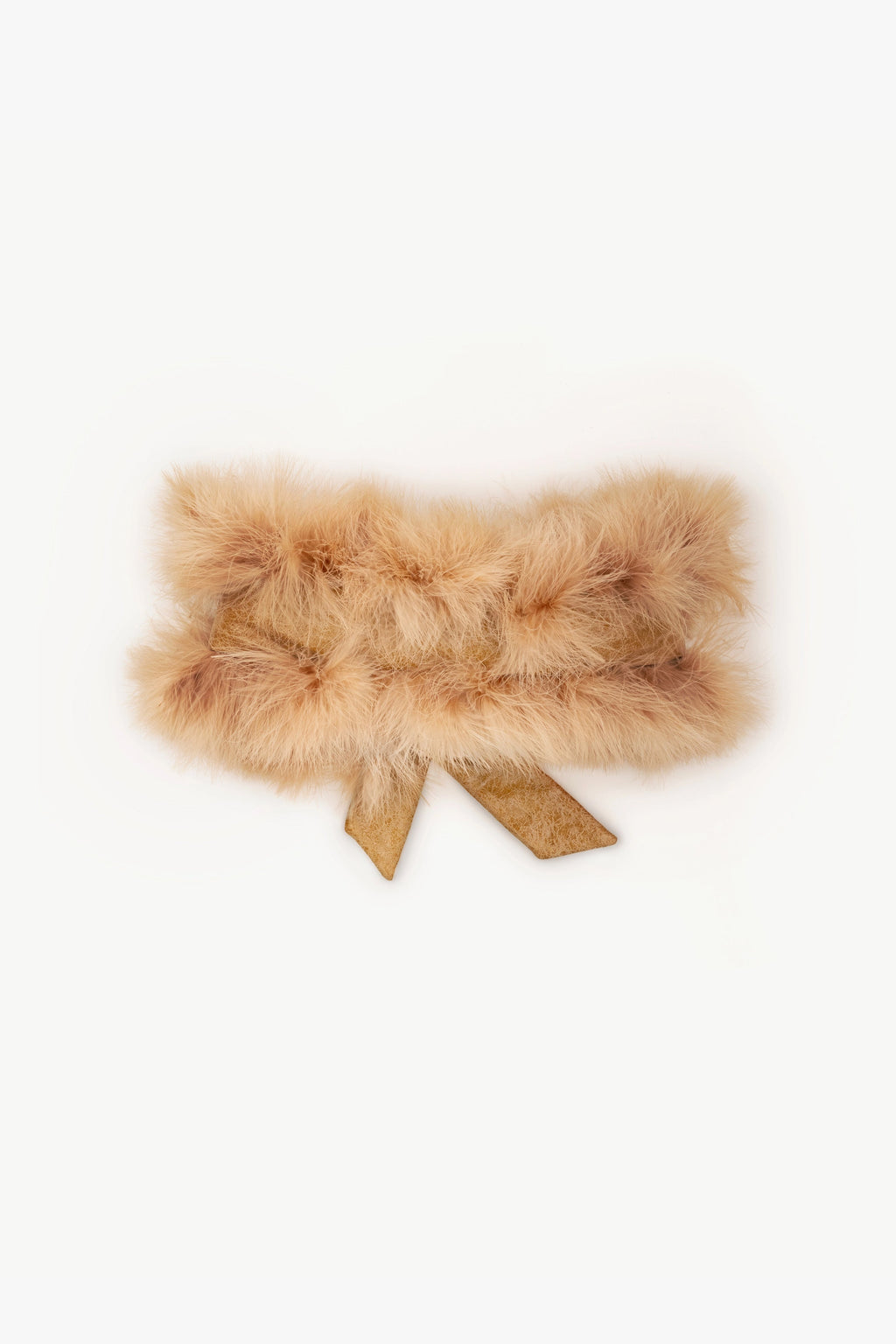 Leather Headband with Feather Fringe