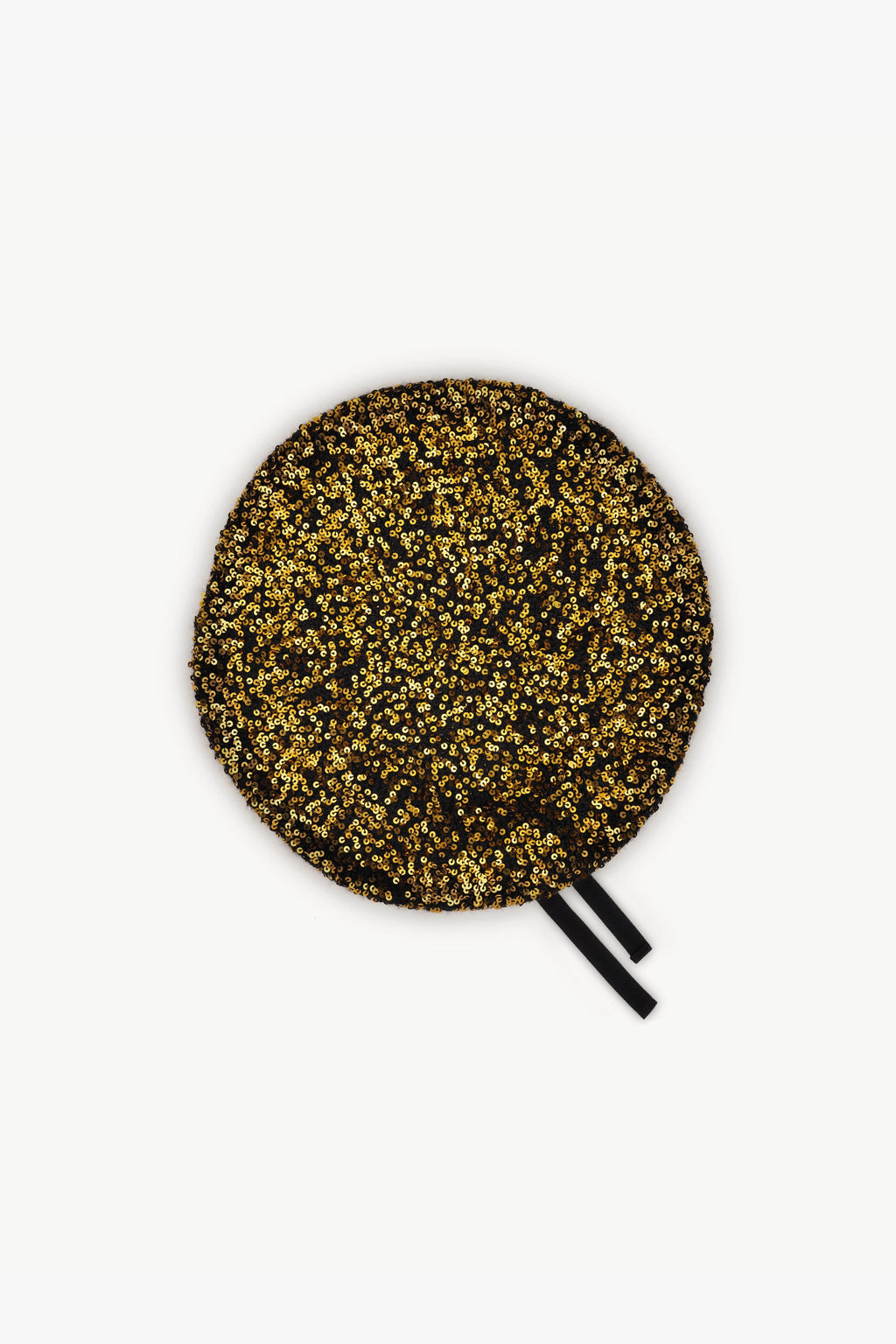 Cashmere Beret with Golden Sequins