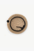Silk Beret with Black Rose