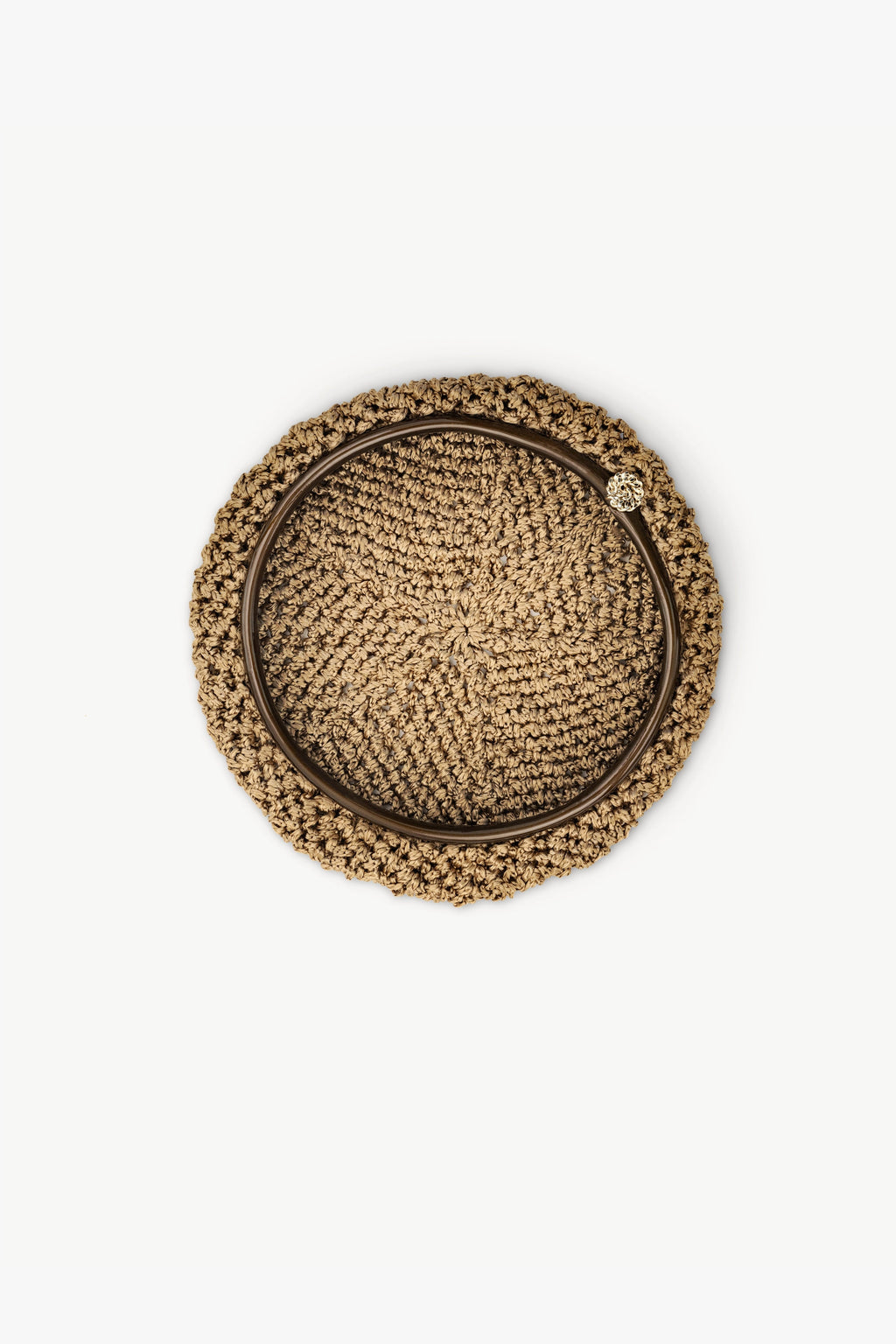 Brown Silk Beret