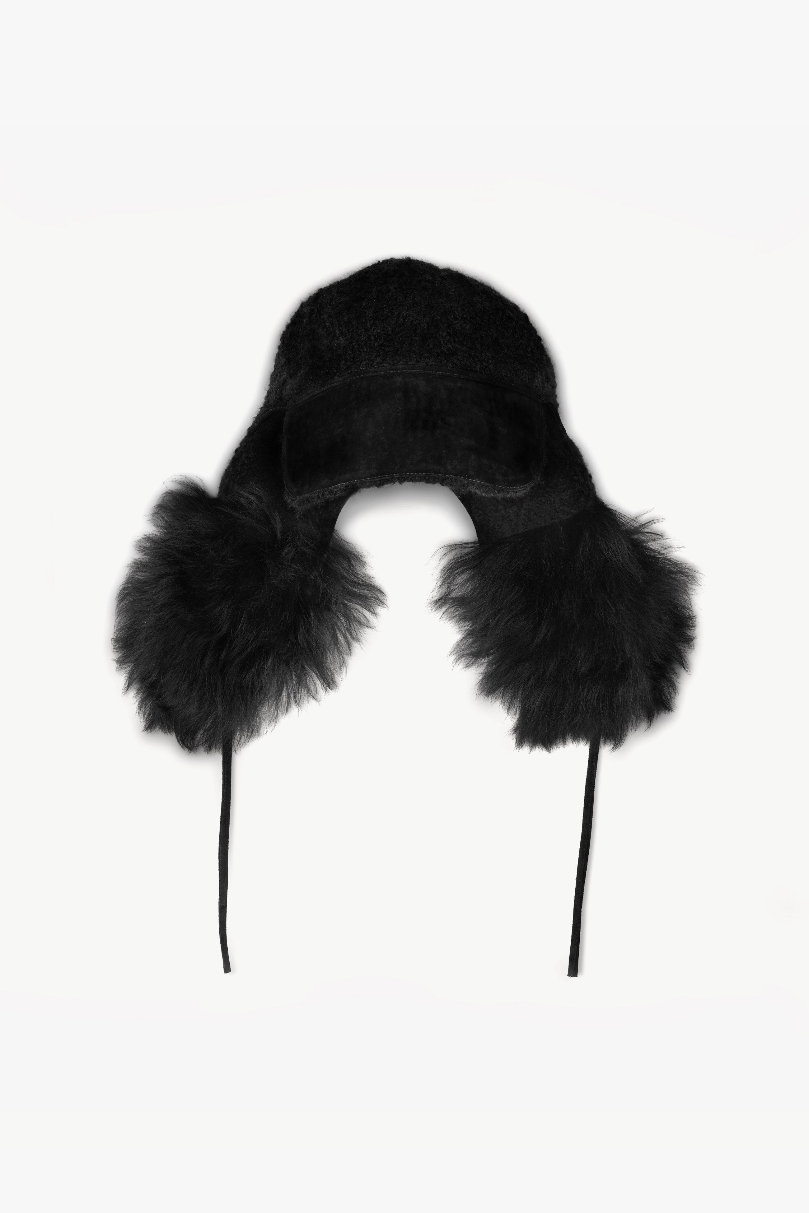 Winter Hat with Ear Flaps in Cashmere