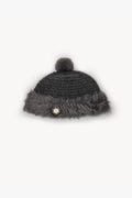 Shearling Cashmere Pom Pom Hat