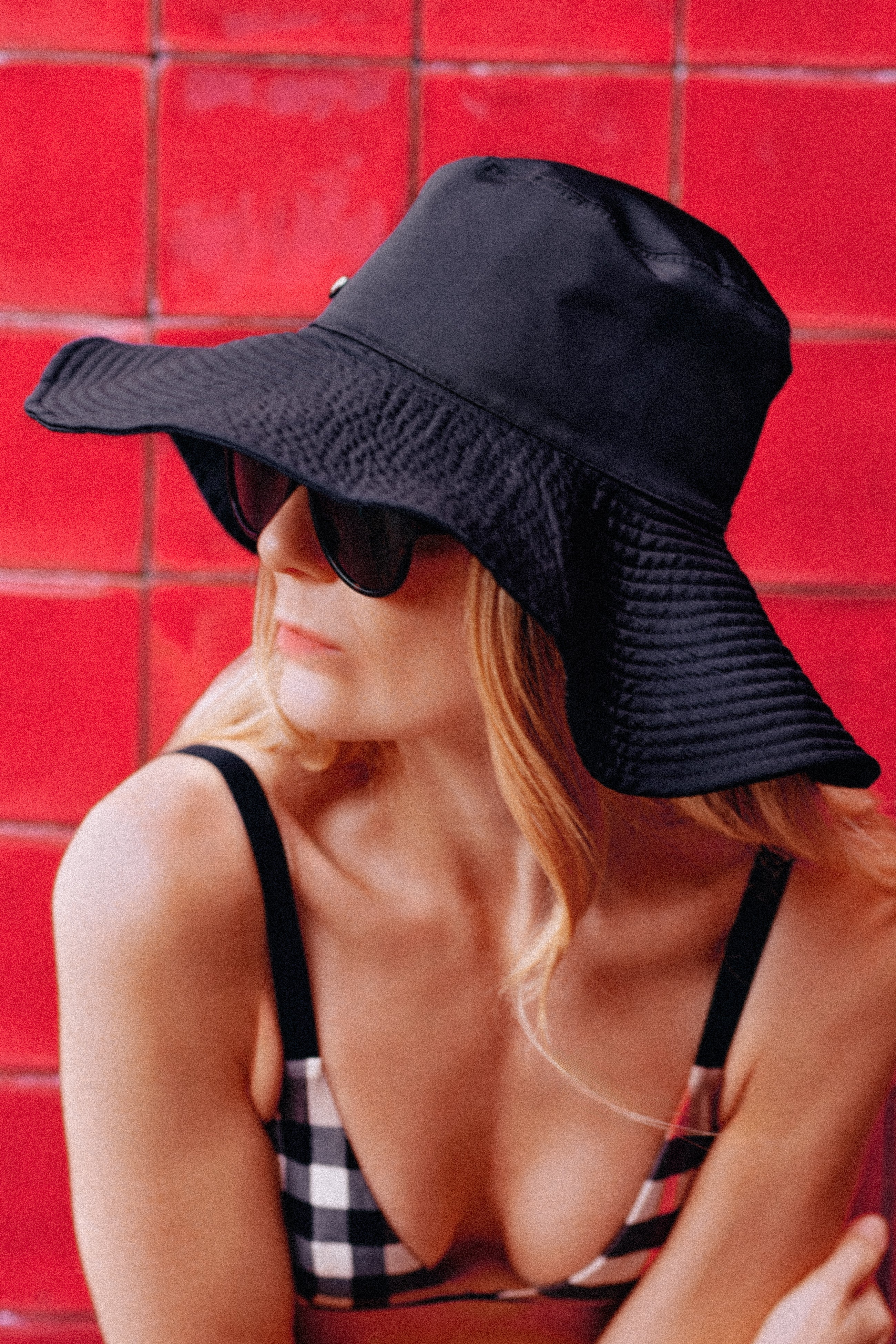 Wide-Brim Hat in Silk